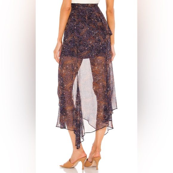 Veronica Beard NWT Trixie Silk Handkerchief Chiffon Ruffle Asymmetric Midi 4 - Picture 4 of 16